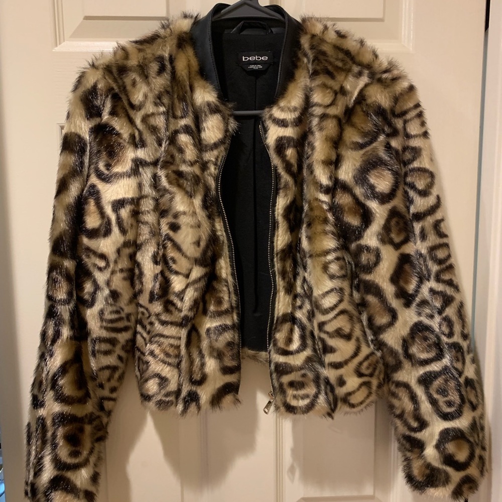 BEBE leopard jacket